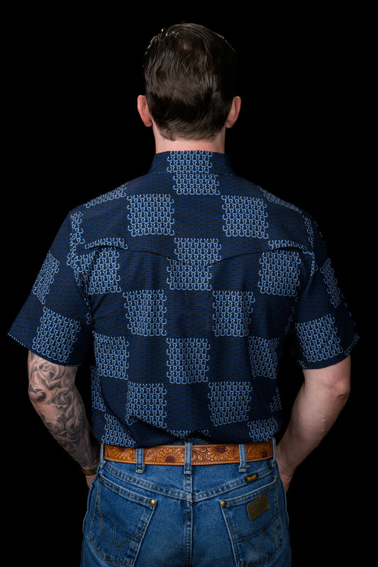 The Dallas in Blue Short Sleeve Snap (FINAL SALE)