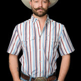 The Brooks in White - Short Sleeve Snap