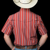 The Brooks in Red - Short Sleeve Snap