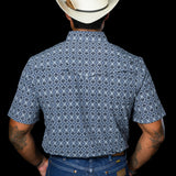 The Connor in Blue - Short Sleeve Snap