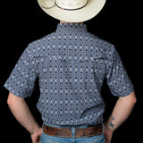 The Connor in Blue - Short Sleeve Snap