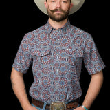 The Bennett in Brown- Short Sleeve Snap