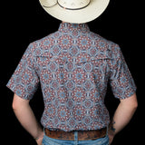 The Bennett in Brown- Short Sleeve Snap