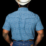 The Bennett in Light Blue - Short Sleeve Snap