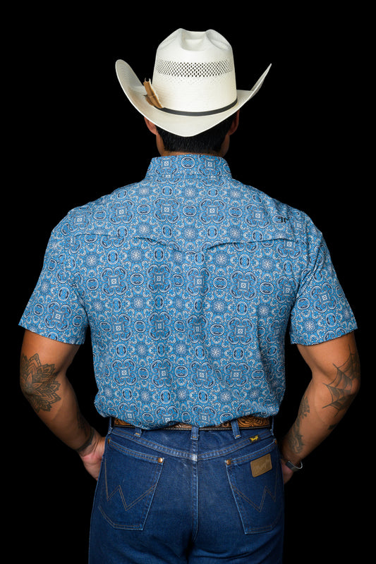 The Bennett in Light Blue - Short Sleeve Snap (FINAL SALE)
