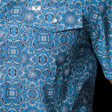 The Bennett in Light Blue - Short Sleeve Snap