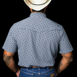 The Colton in Blue - Short Sleeve Snap