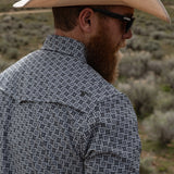 The Colton in Blue - Short Sleeve Snap