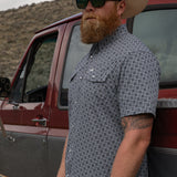 The Colton in Blue - Short Sleeve Snap