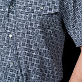 The Colton in Blue - Short Sleeve Snap