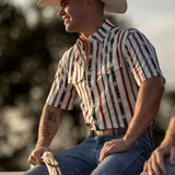 The Post in Green - Short Sleeve Snap