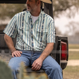 The Post in Blue - Short Sleeve Snap