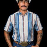 The Harrison in Cream- Short Sleeve Snap