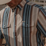 The Harrison in Cream- Short Sleeve Snap