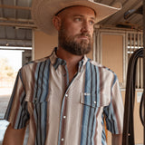 The Harrison in Cream- Short Sleeve Snap