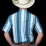 The Harrison in Blue - Short Sleeve Snap