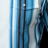 The Harrison in Blue - Short Sleeve Snap