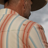 The Harrison in Salmon - Short Sleeve Pearl Snap Shirt