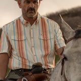 The Harrison in Salmon - Short Sleeve Pearl Snap Shirt