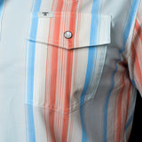 The Harrison in Salmon - Short Sleeve Pearl Snap Shirt