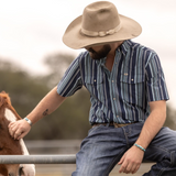 The James in Blue - Short Sleeve Snap