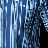 The James in Blue - Short Sleeve Snap