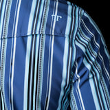 The James in Blue - Short Sleeve Snap