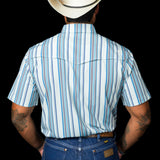 The James in Light Blue - Short Sleeve Snap