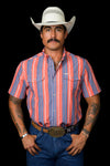 The James in Salmon - Short Sleeve Pearl Snap Shirt (FINAL SALE)