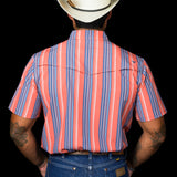 The James in Salmon - Short Sleeve Snap