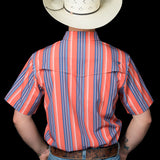 The James in Salmon - Short Sleeve Snap