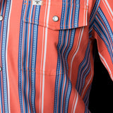 The James in Salmon - Short Sleeve Snap