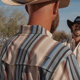 The Harrison in Cream- Short Sleeve Snap
