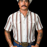 The Tristan in Brown - Short Sleeve Snap