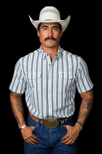The Jake in White - Short Sleeve Pearl Snap (FINAL SALE)