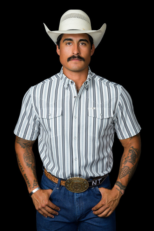 The Jake in White - Short Sleeve Pearl Snap (FINAL SALE)