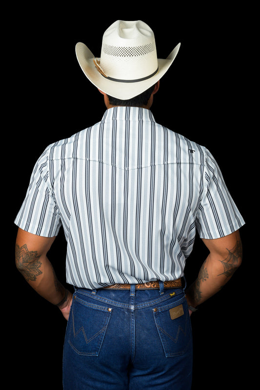 The Jake in White - Short Sleeve Pearl Snap (FINAL SALE)