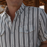 The Jake in White - Short Sleeve Snap