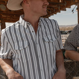 The Jake in White - Short Sleeve Snap