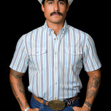 The Jake in Blue - Short Sleeve Snap