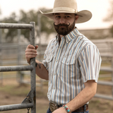 The Jake in Blue - Short Sleeve Snap