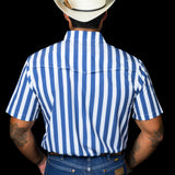 The Liam in Blue - Short Sleeve Snap