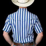 The Liam in Blue - Short Sleeve Snap