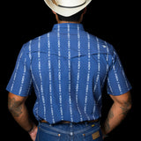 The Maverick in Blue - Short Sleeve Snap