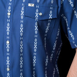 The Maverick in Blue - Short Sleeve Snap