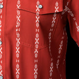 The Maverick in Red - Short Sleeve Snap