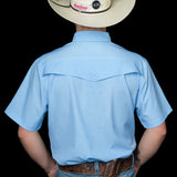The Carson in Light Blue - Short Sleeve Snap