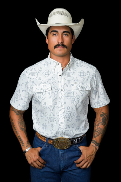 The Carson in White - Short Sleeve Pearl Snap – Ferrell Brand