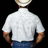 The Carson in White - Short Sleeve Snap