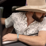 The Carson in White - Short Sleeve Snap